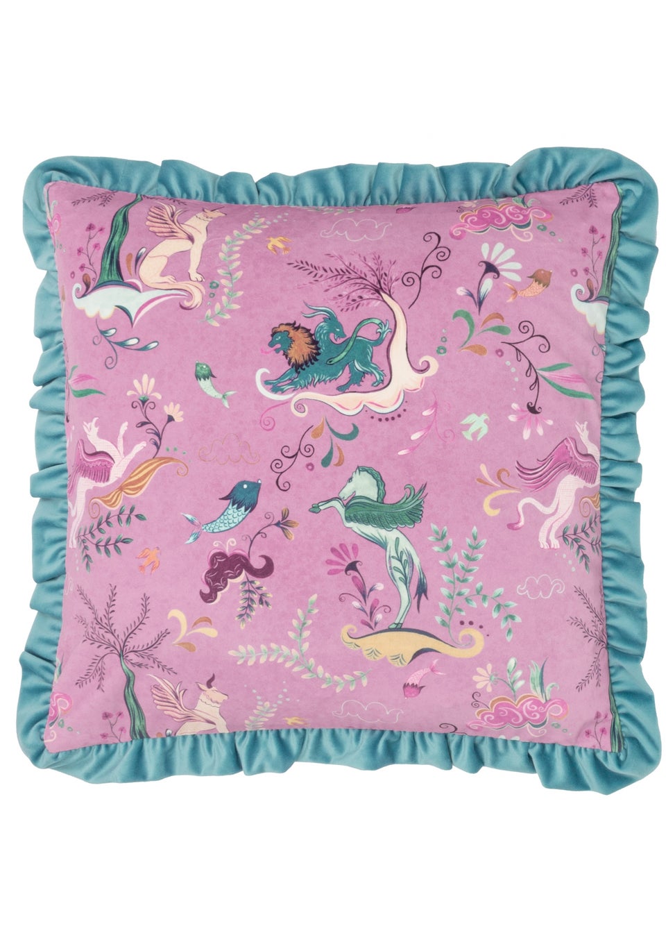 furn. Athena Printed Velvet Filled Cushion (45cm x 45cm)