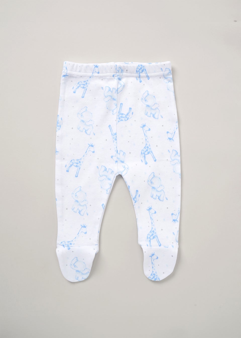 Rock a Bye Baby White Elephant Giraffe Print Cotton 6-Piece Baby Gift Set