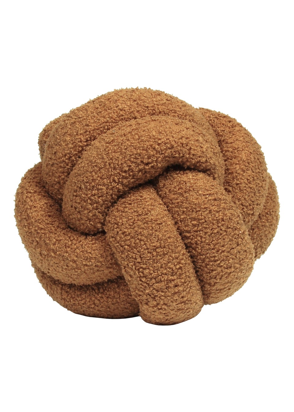 furn. Ginger Boucle Knot Filled Cushion (30cm x 30cm)