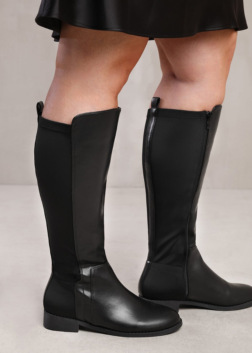 Wide shaft knee high boots new arrivals