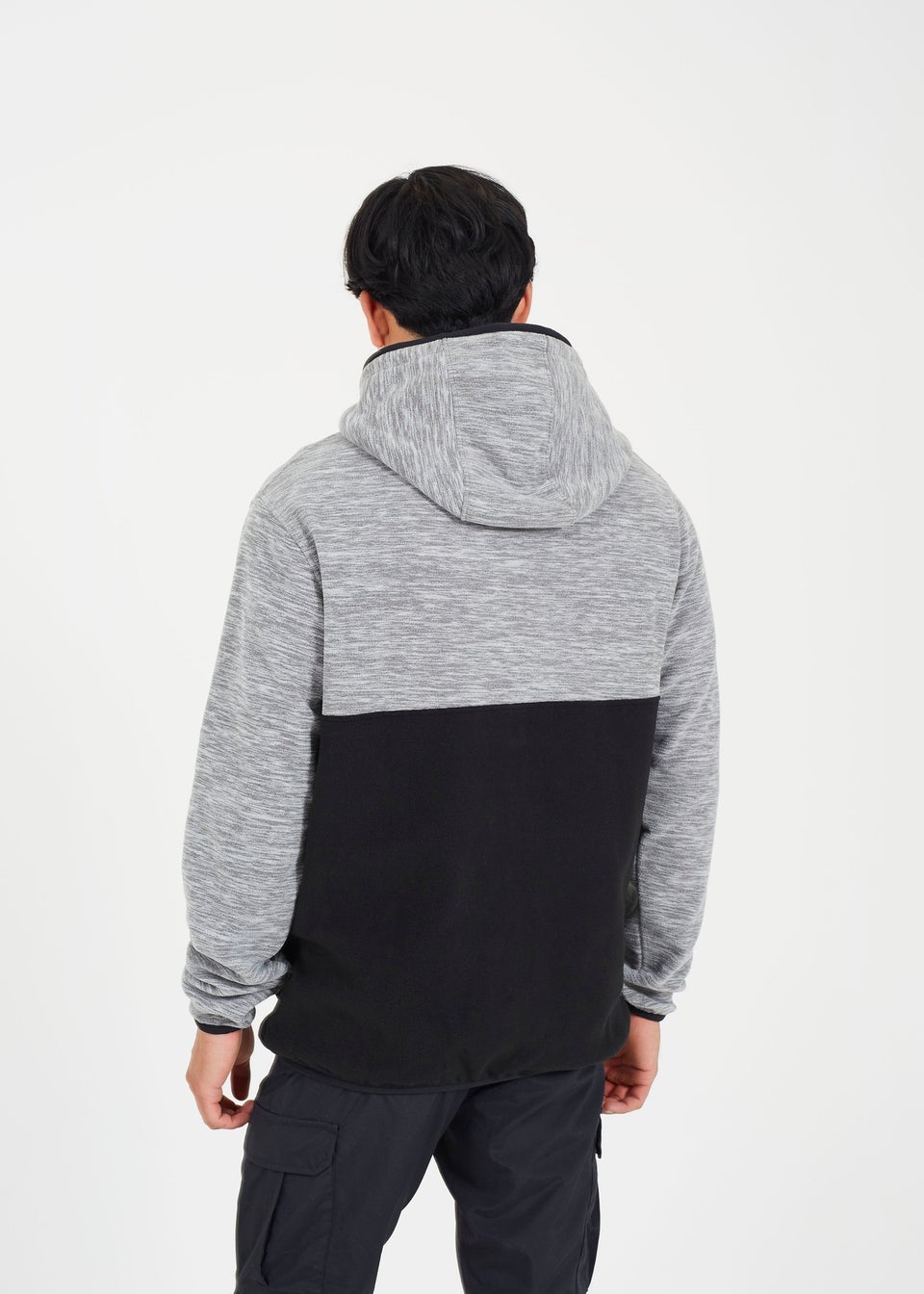 Brave Soul Ecru Colour Block Zip Through Hoody