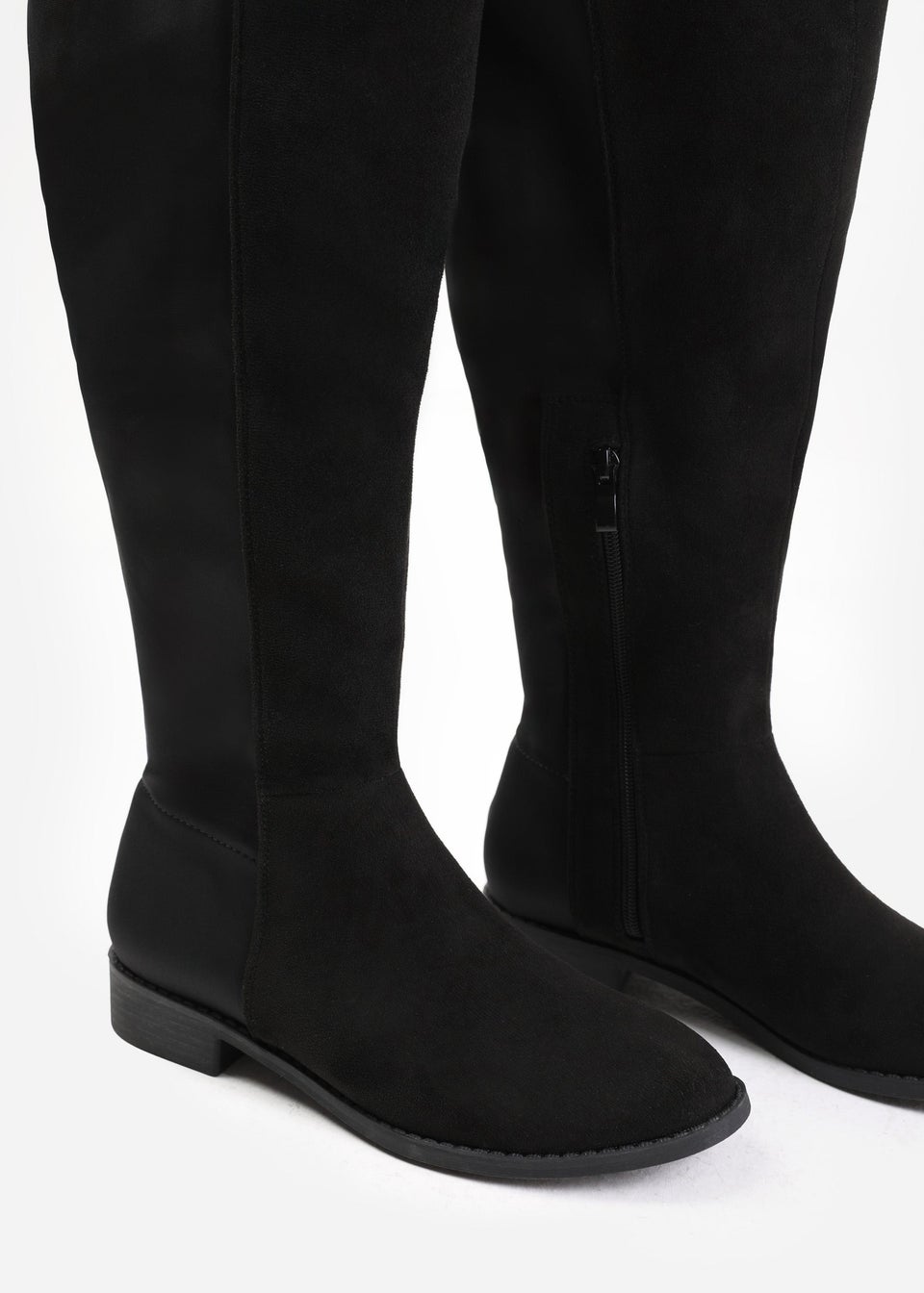 Where's That From Black Suede Diem Over The Knee Boots