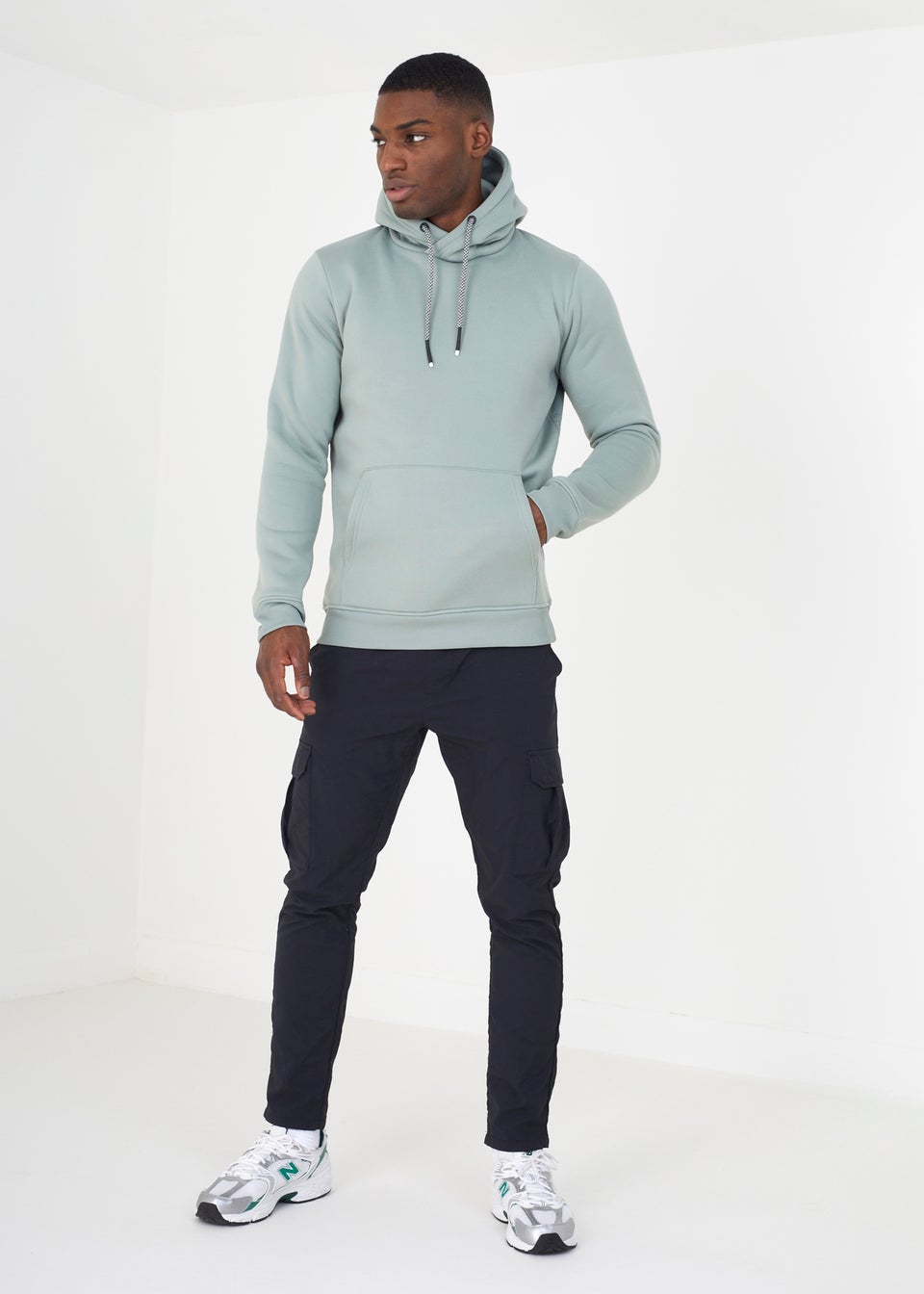 Brave Soul Green Hoody With Kangaroo Pocket