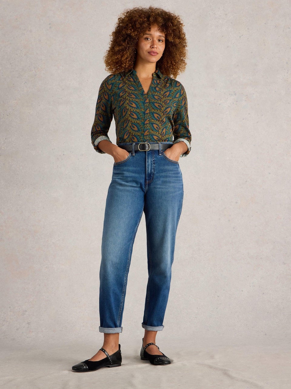 Glitzerbluse Annie mit Muster