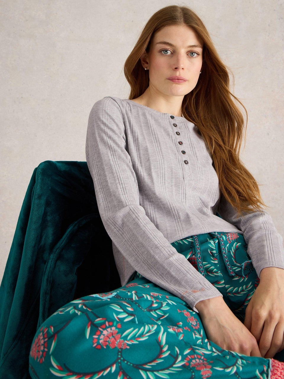 Geripptes Langarmshirt Hailey