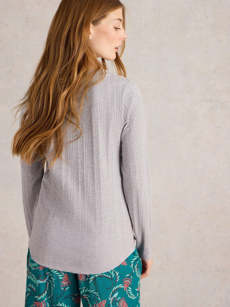 Geripptes Langarmshirt Hailey