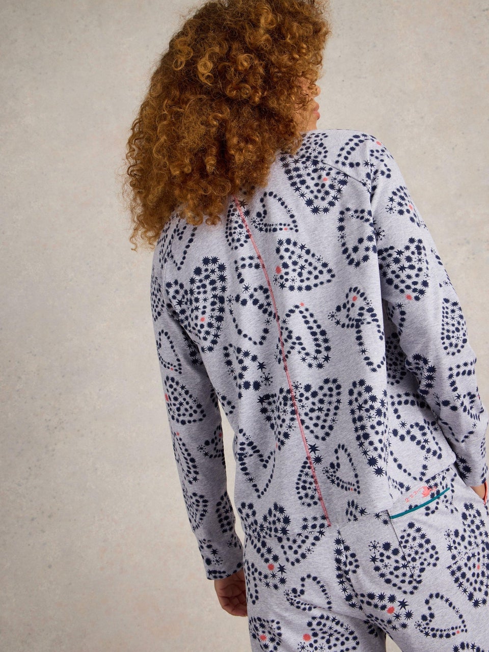 Pyjamatop Fern mit Bindeschleife