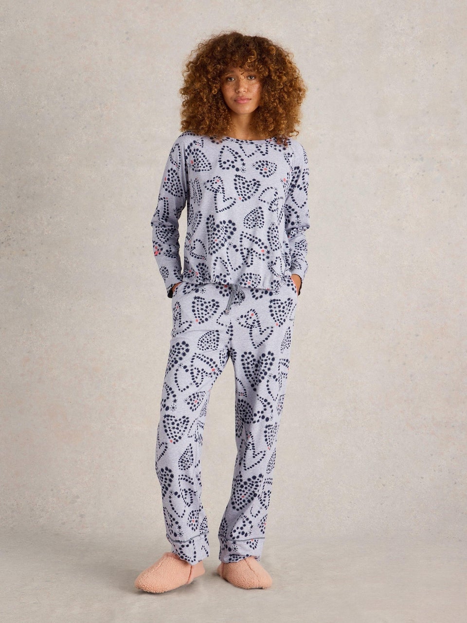Pyjamatop Fern mit Bindeschleife