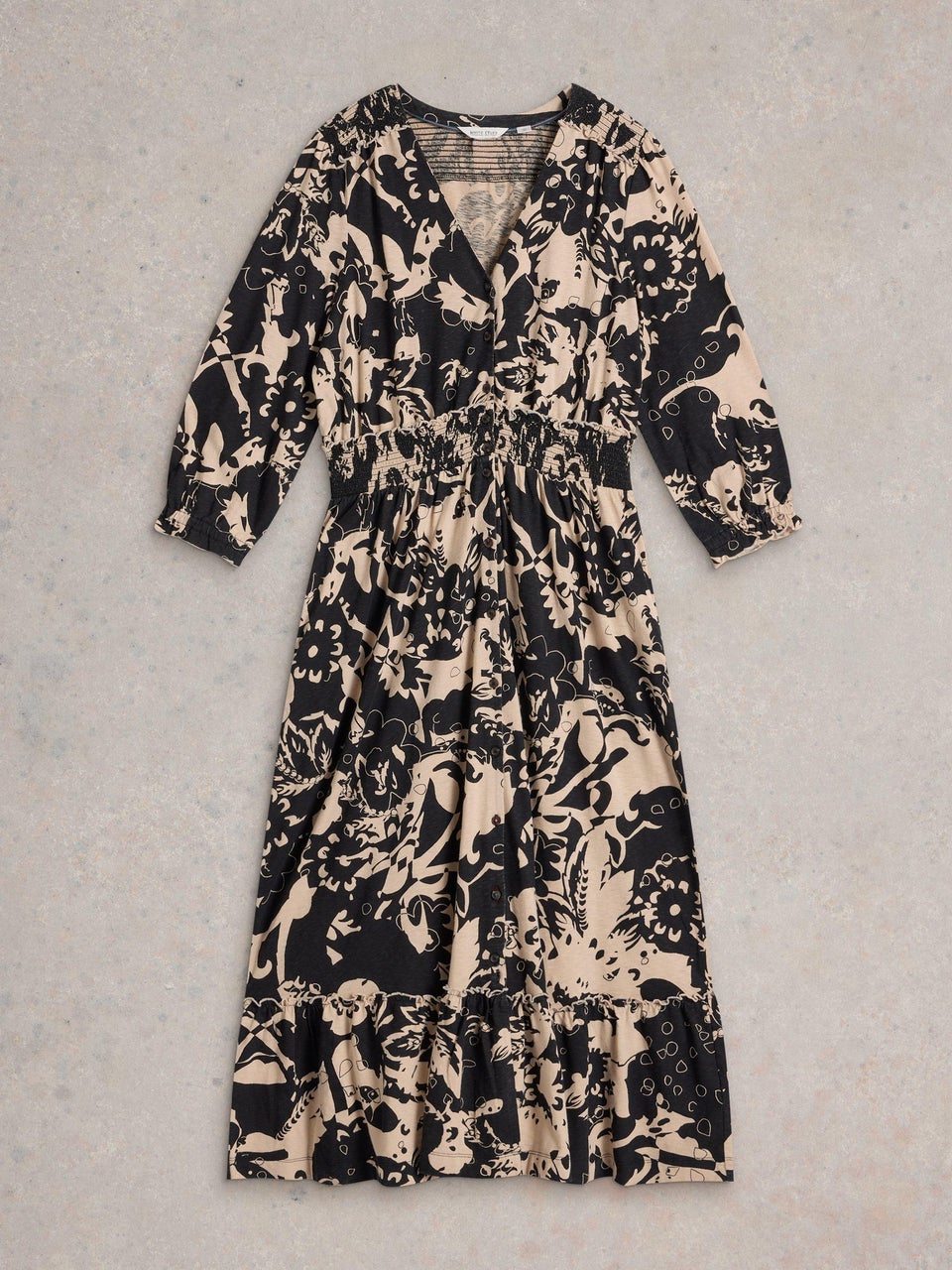Gerafftes Jerseykleid Jonie