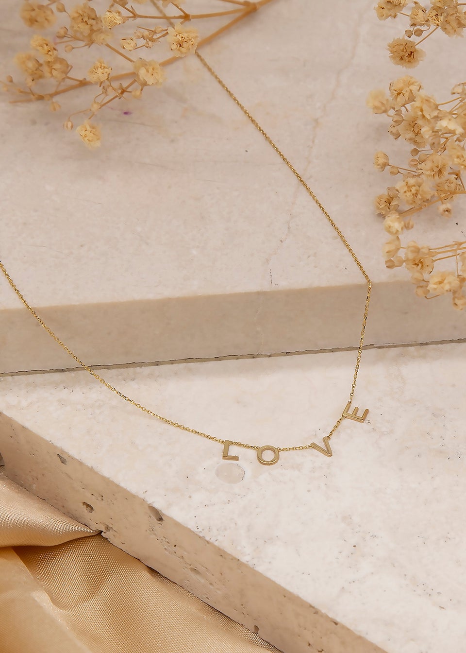 Golden Moments 9ct Yellow Gold 'Love' Necklace