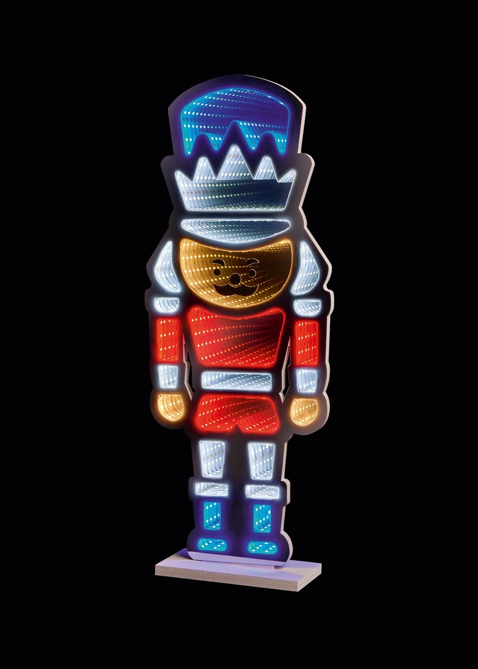 Premier Decorations Lit Infinity Mirror Standing Nutcracker 60cm