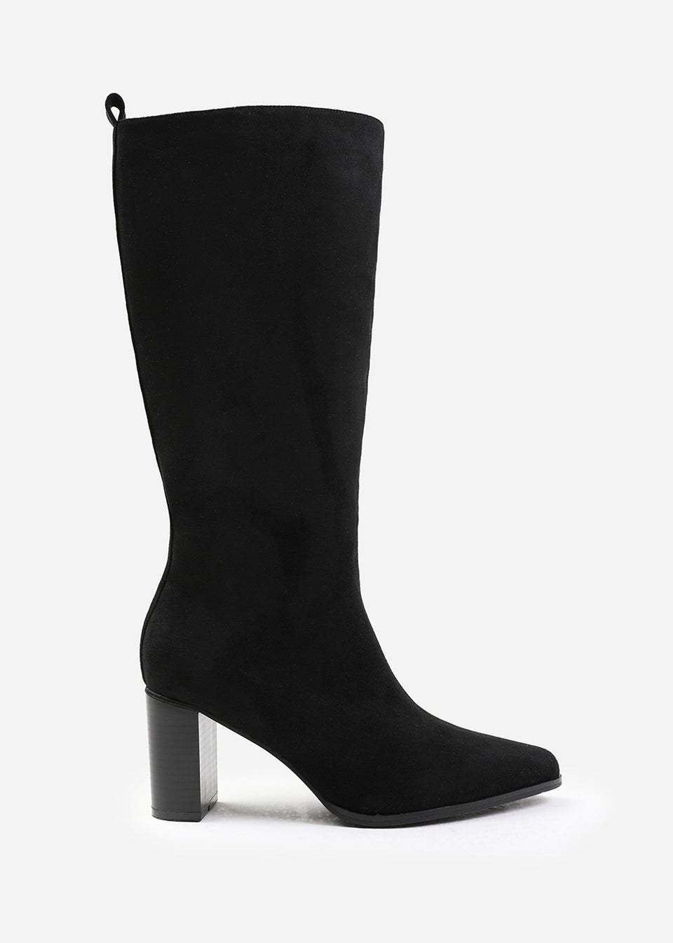 Suede knee high boots wide calf discount