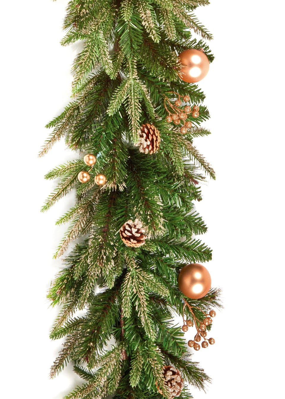 Premier Decorations Gold Baubles and Cones artificial Garland 180cm