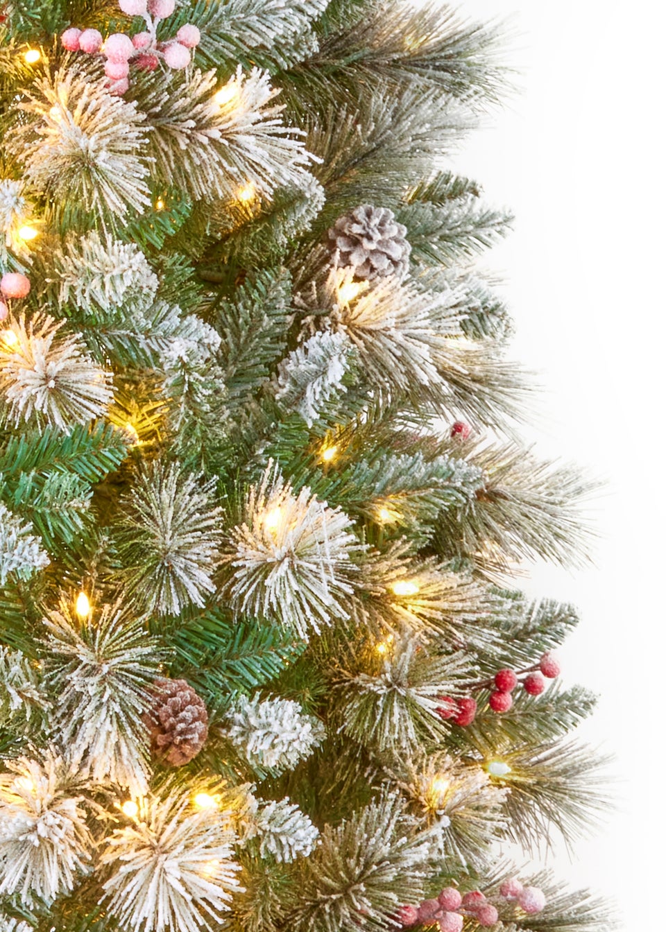 Premier Decorations Pre-lit Frosted Calgary Pine Christmas Tree 6.5ft