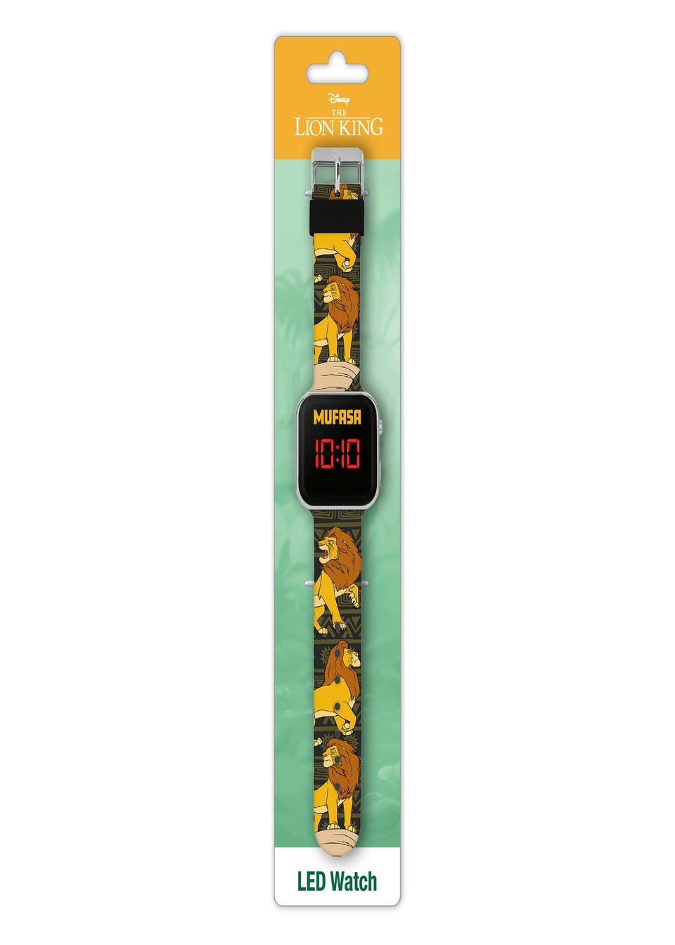 Disney Black Lion King Mufasa Printed Strap LED Watch