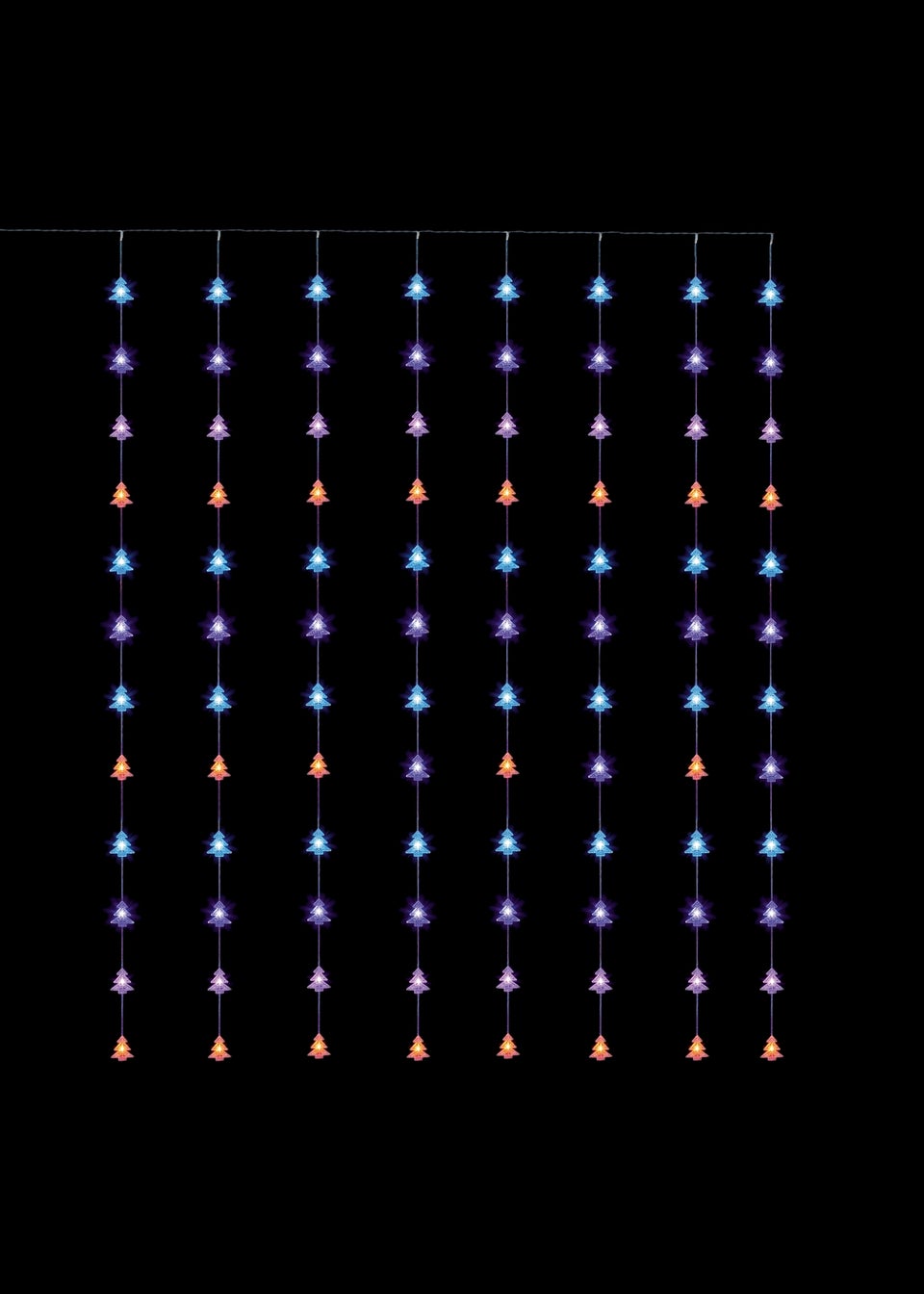 Premier Decorations 108 Rainbow LED Flexibright Christmas Tree Curtain Light