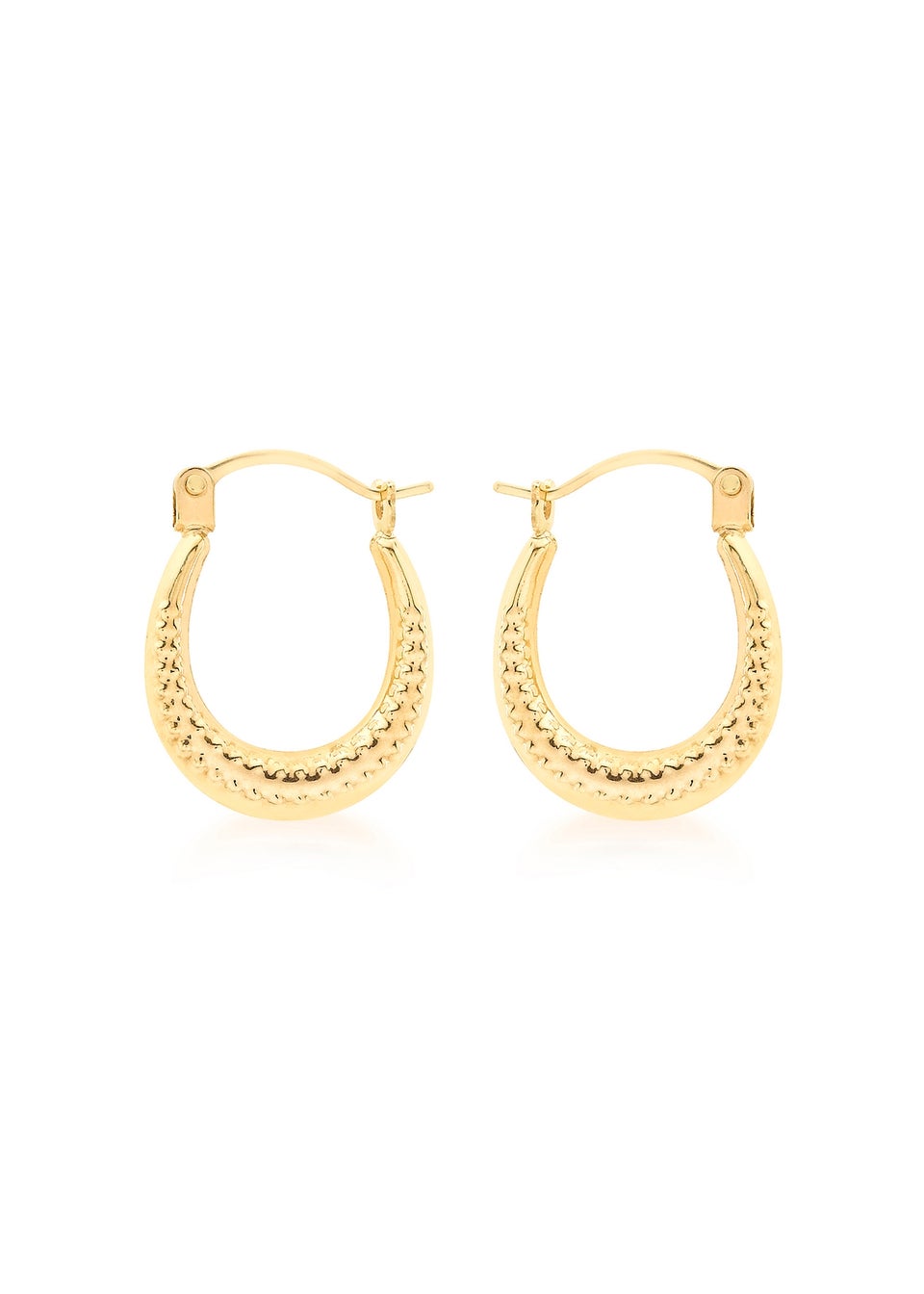 Golden Moments 9ct Yellow Gold Mini Patterned Hoops