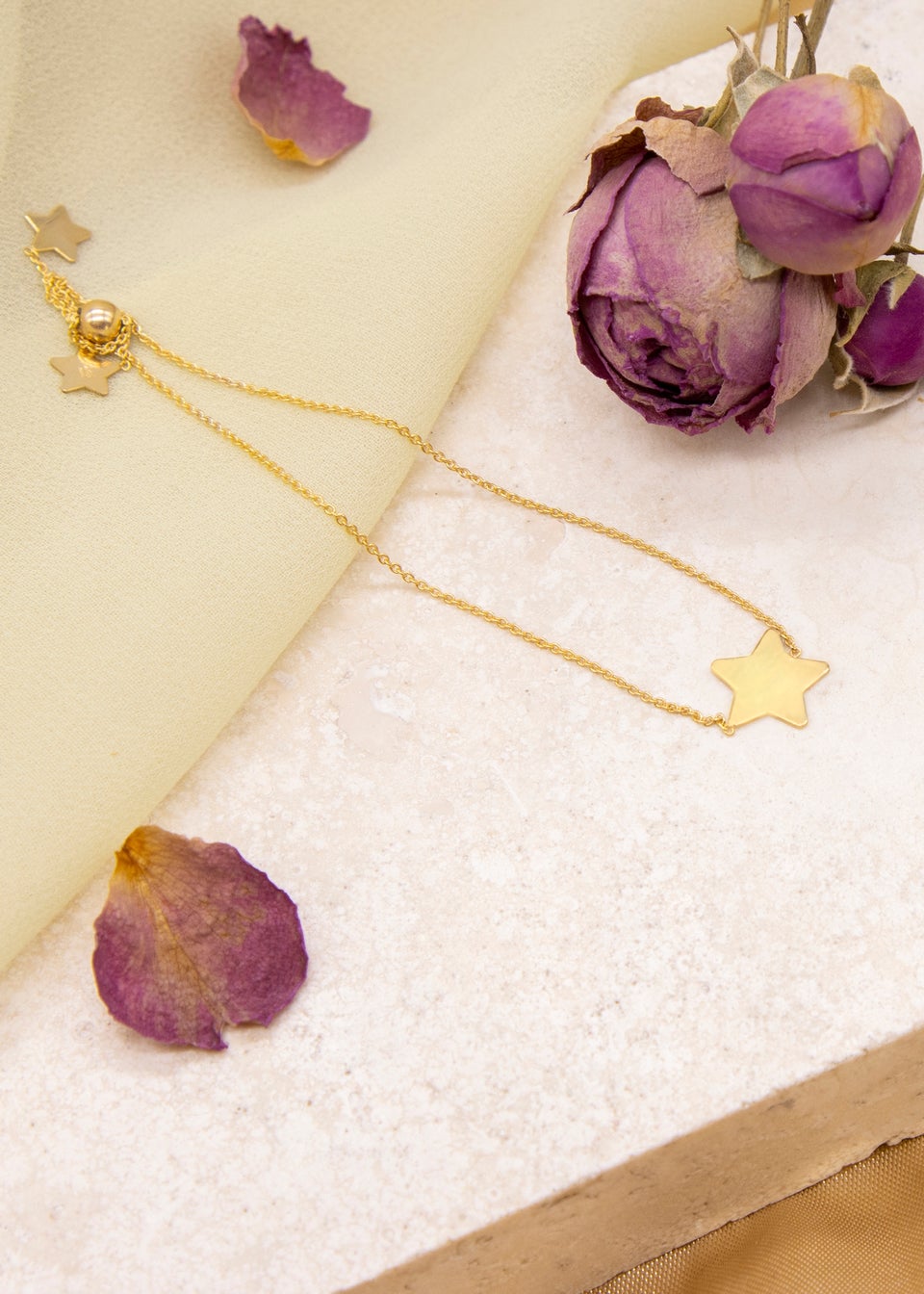 Golden Moments 9ct Yellow Gold Star Slider Bracelet