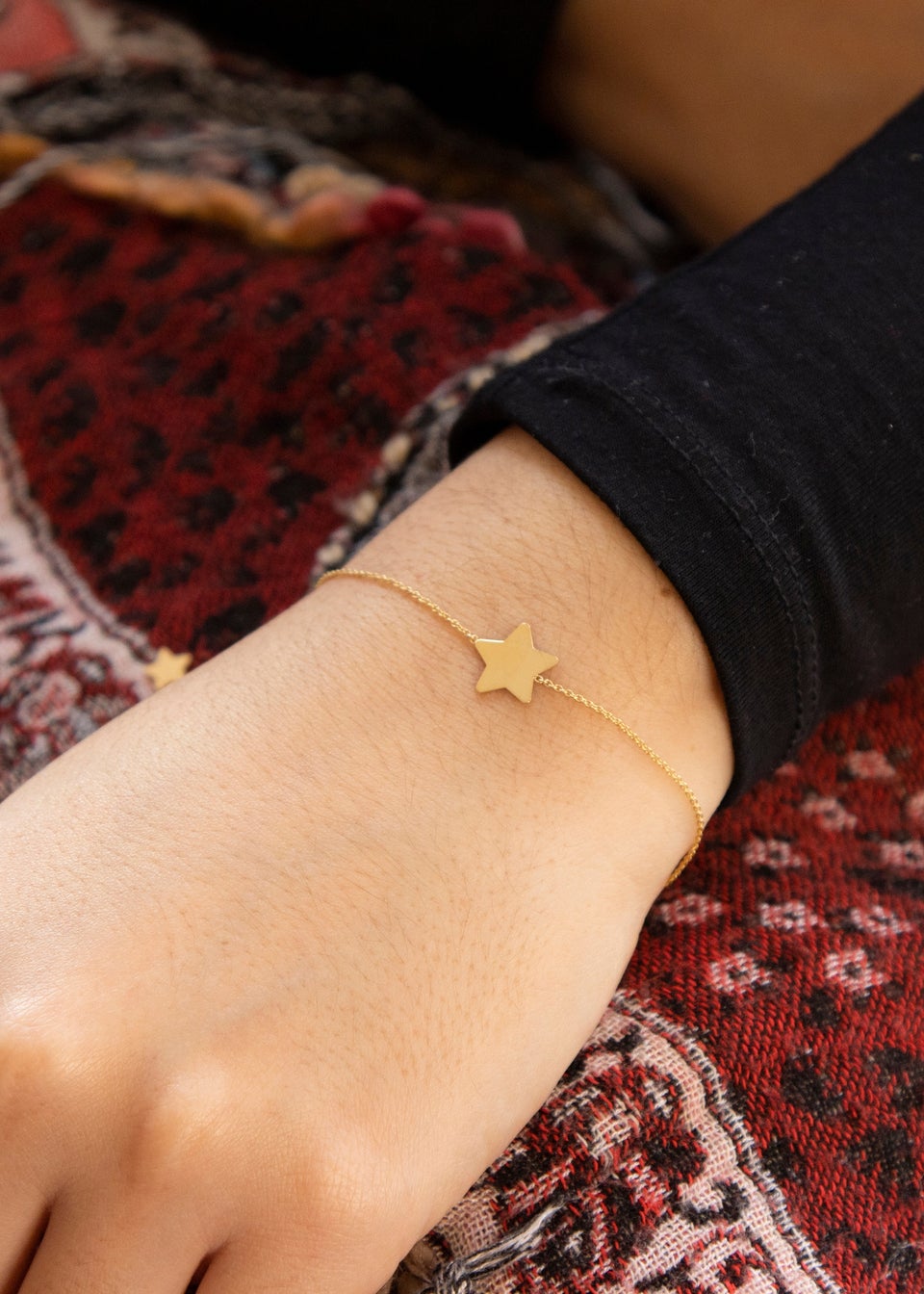 Golden Moments 9ct Yellow Gold Star Slider Bracelet
