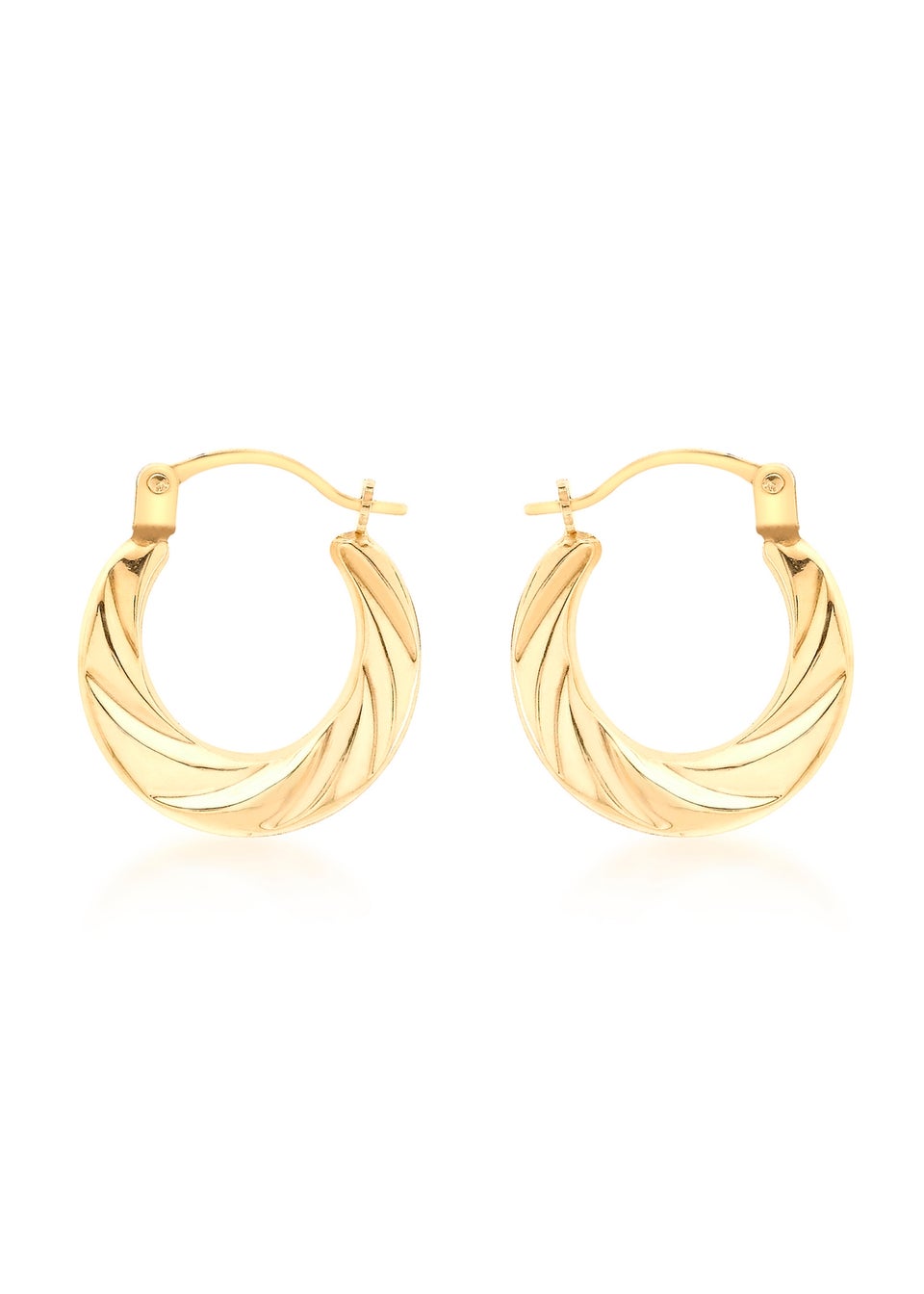 Golden Moments 9ct Yellow Gold Mini Twist Hoops