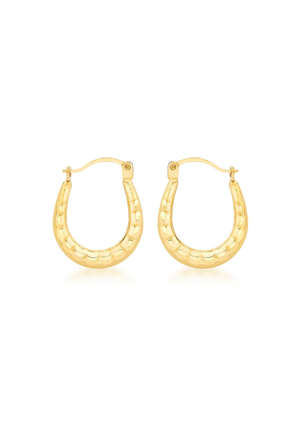 Golden Moments 9ct Yellow Gold Mini Patterned Hoops