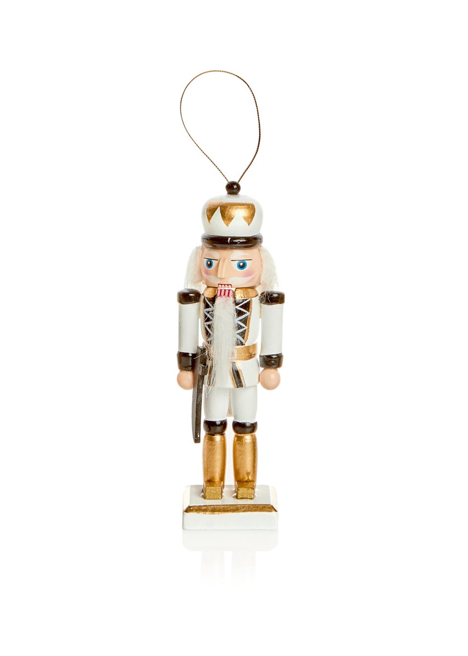 Premier Decorations 4 Pack Black and Gold Nutcracker Tree Ornaments 13cm