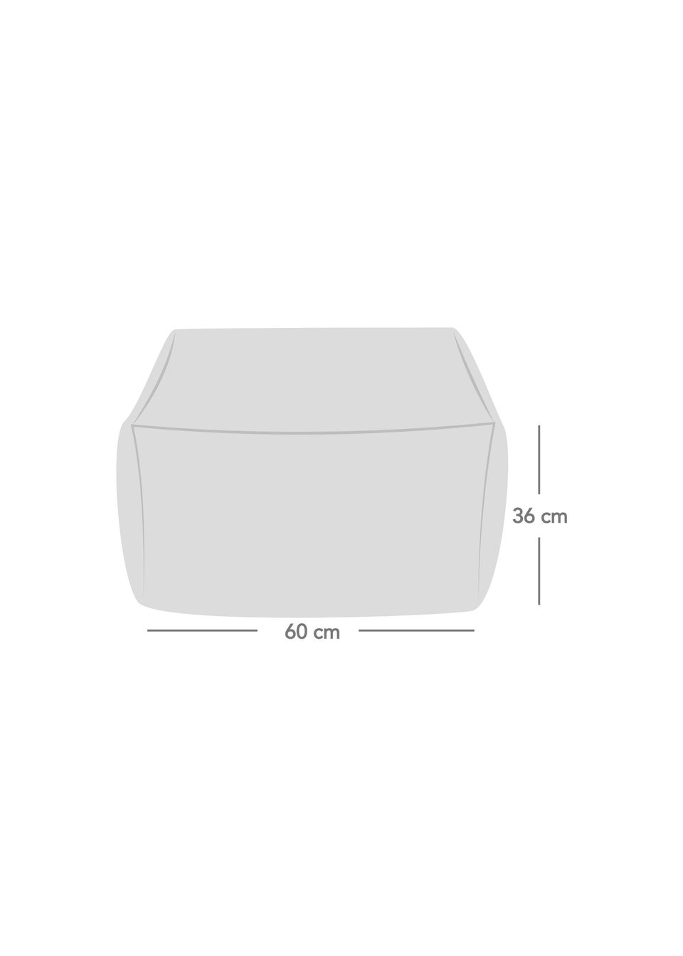rucomfy Jumbo Cord Ottoman Slate Grey Beanbag