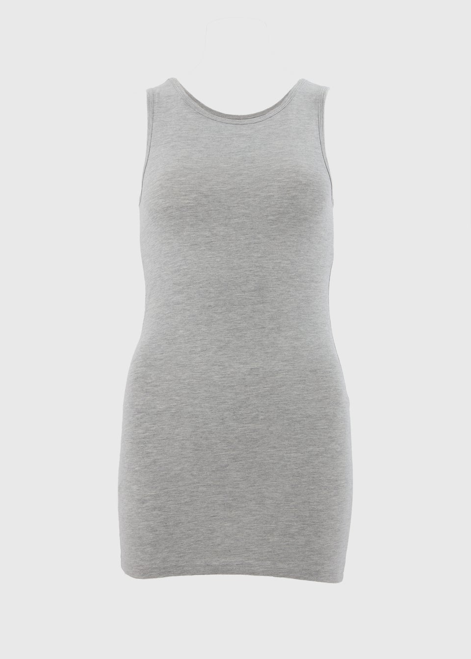 Grey Longline Vest Top