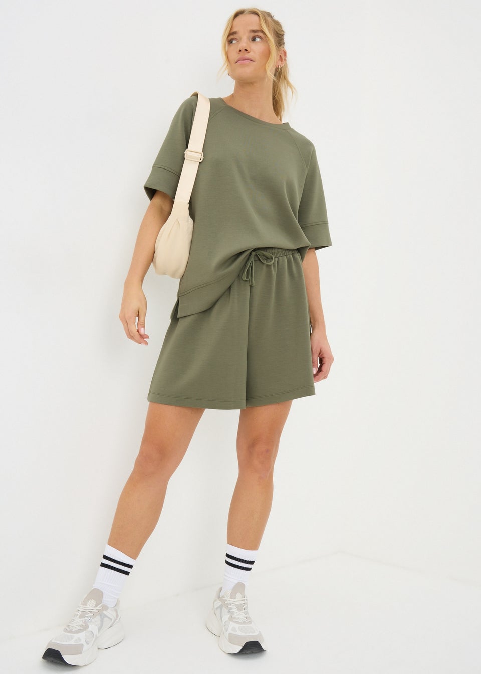 Khaki Super Soft Co Ord T-Shirt