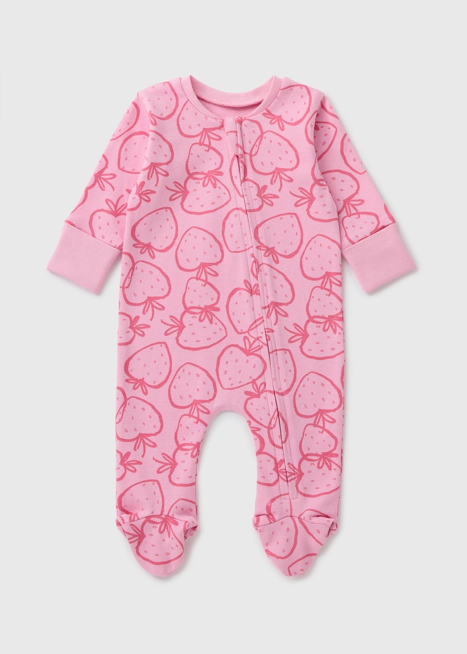 Baby Pink Strawberry Sleepsuit (Newborn-18mths)