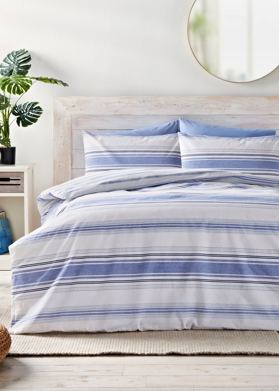 Blue Nautical Stripe Duvet Set