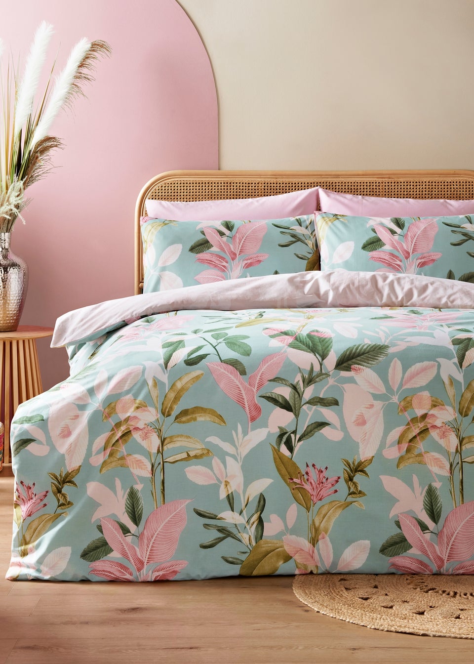 Turquoise Paradise Floral Duvet Set