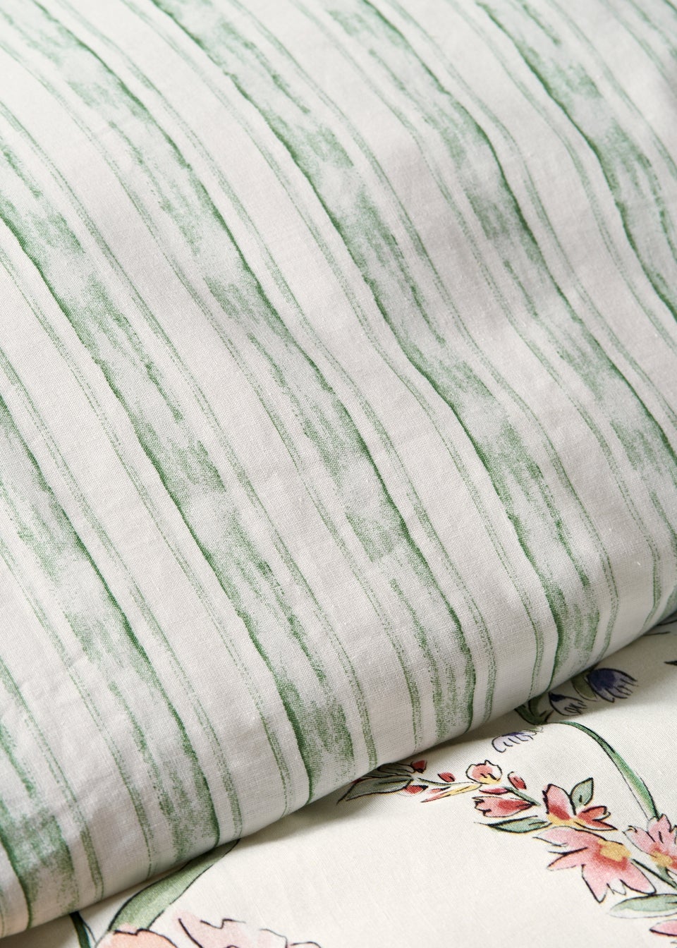 Green Floral Garden Duvet Set