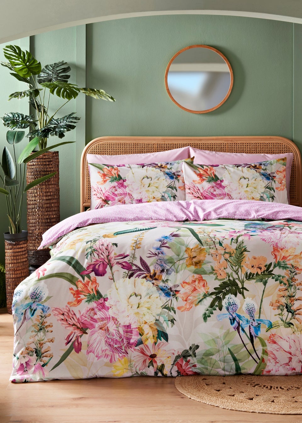 Multicolour Paradise Blooms Duvet Set