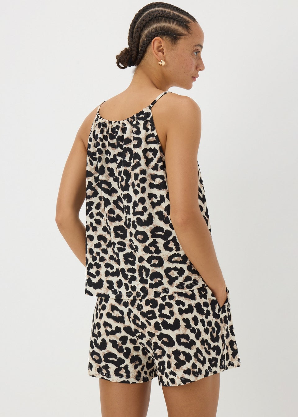 Brown Leopard Print Cami Top
