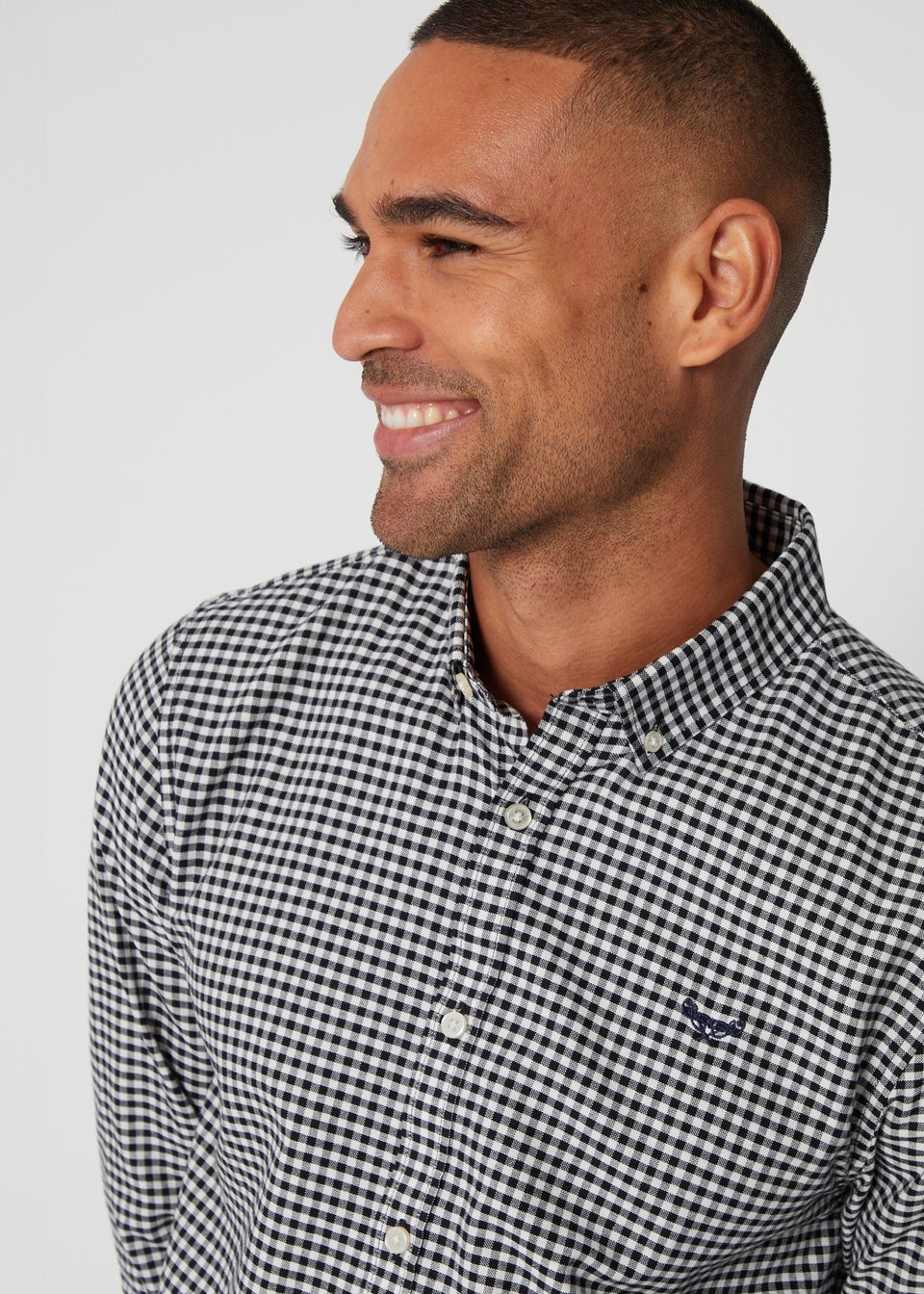 Threadbare Black Cotton Long Sleeve Check Shirt