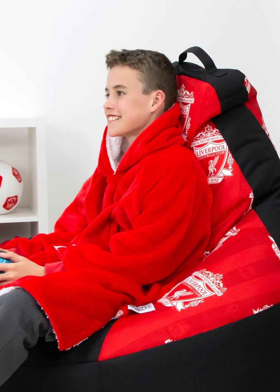 Liverpool High Back Red Lounging Gaming Bean Chair