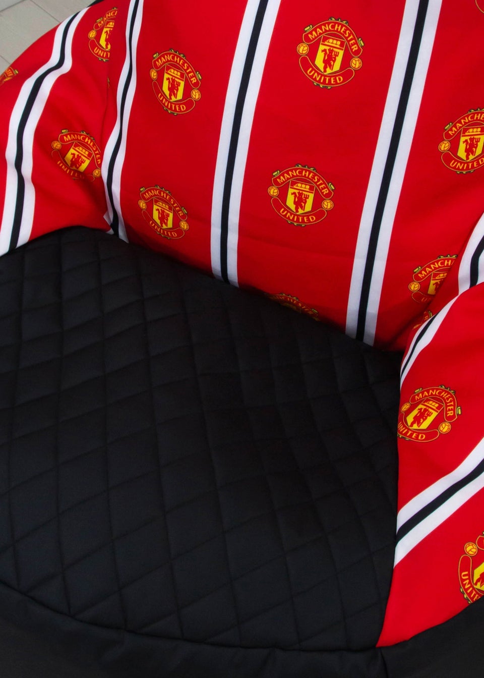 Manchester United High Back Red Lounging Gaming Bean Chair Matalan
