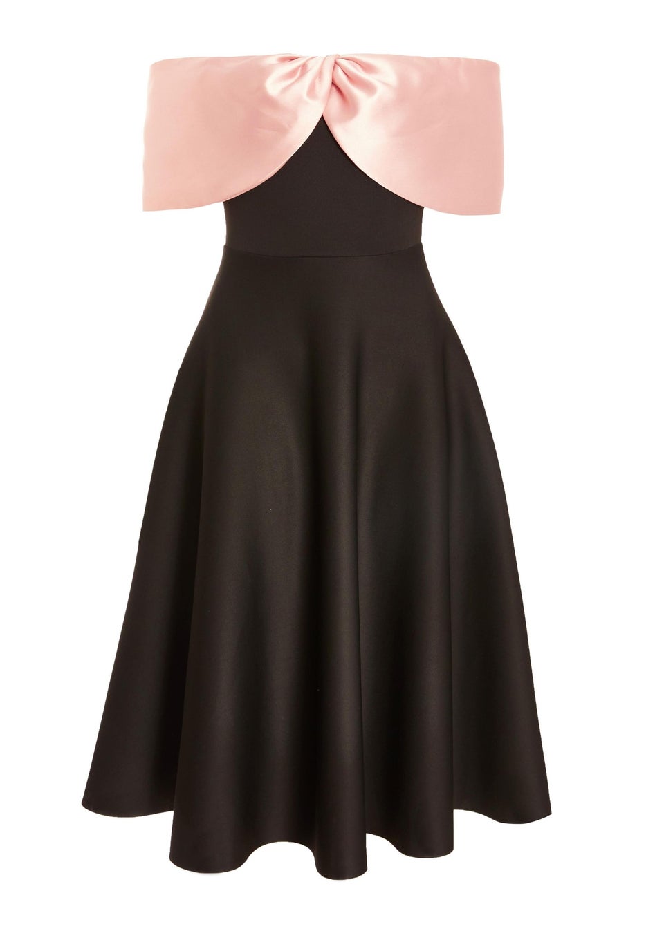 Quiz black skater dress top