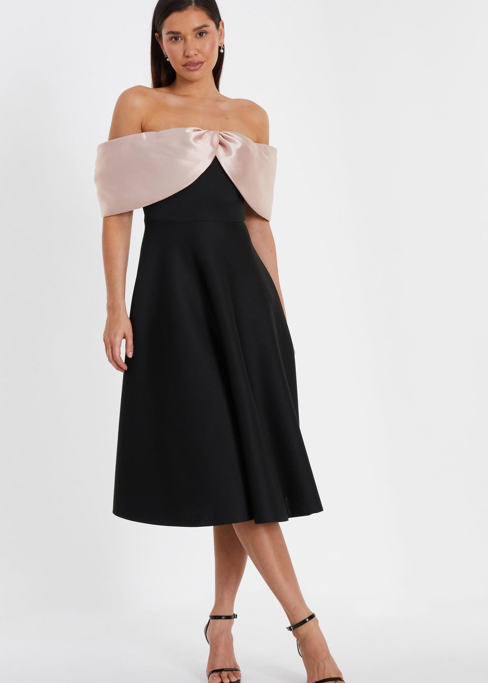 Quiz black skater dress outlet