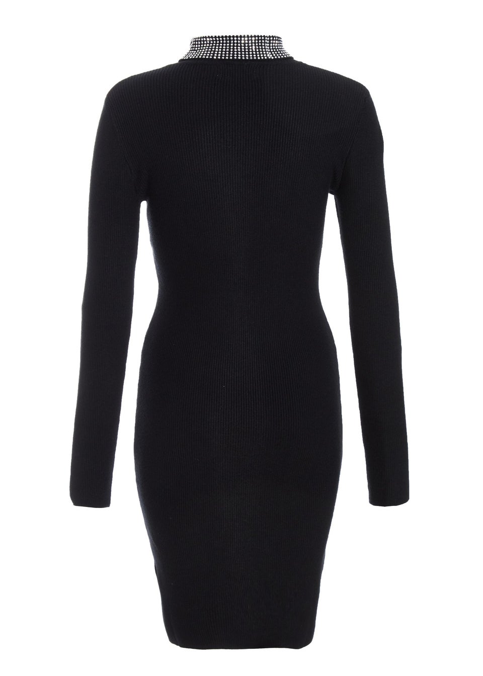 Quiz Black Diamante Embellished Dress