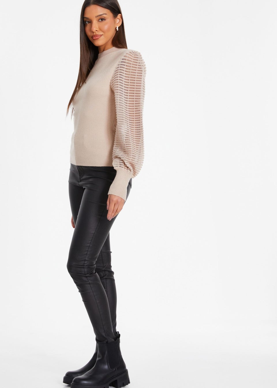 Quiz Stone High Neck Jumper