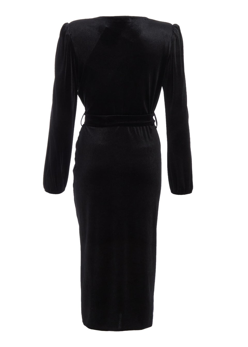 Quiz Green Velvet Ruched Midi Dress Matalan