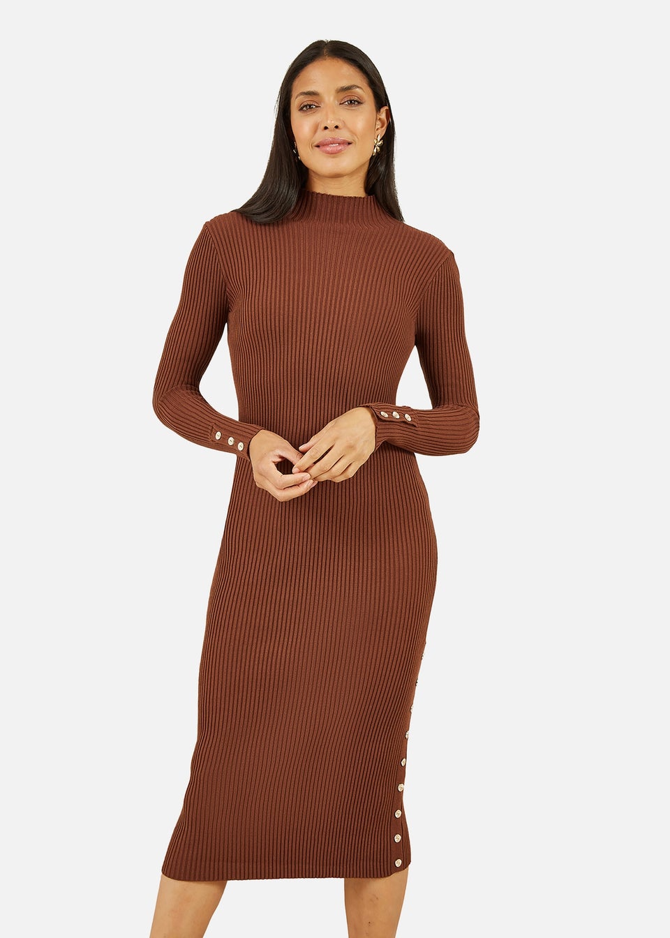 lady long dress Long Sleeve Lace Floral Formal Dress by LaDivine CD233 main image 1