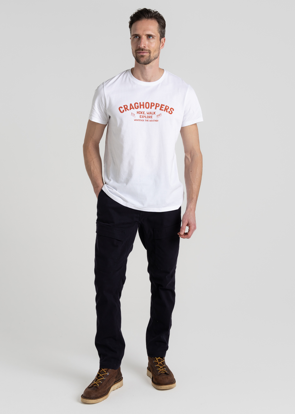 Craghoppers White Lucent Short Sleeve T-Shirt