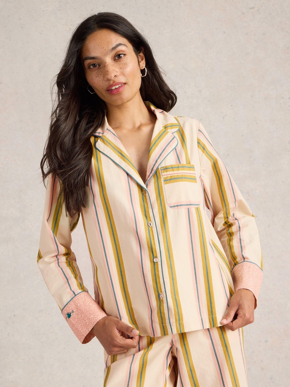 Gestreiftes Pyjamahemd Nina