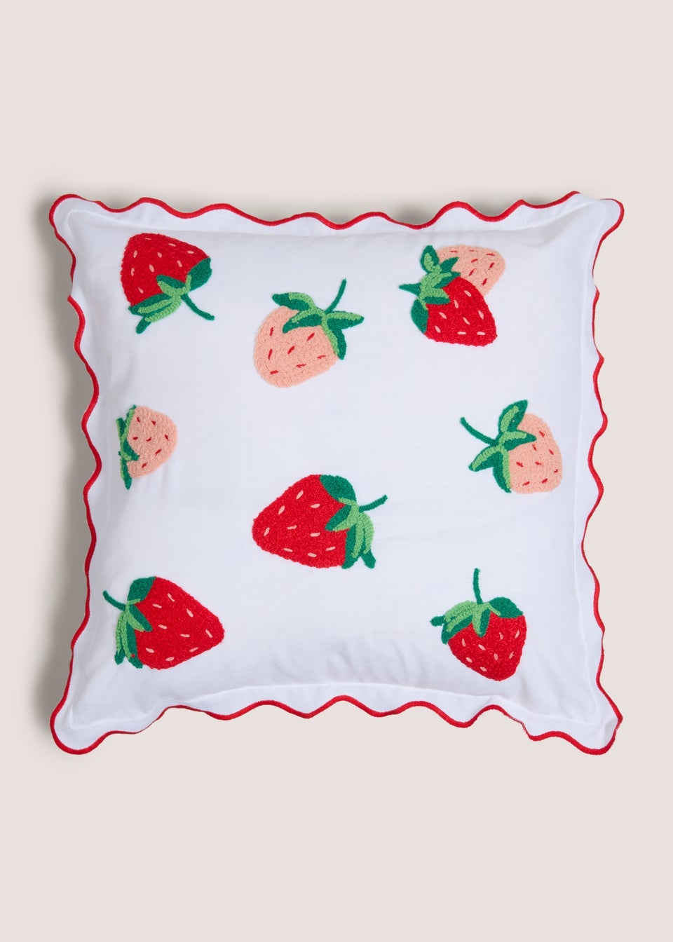 White Strawberry Cushion