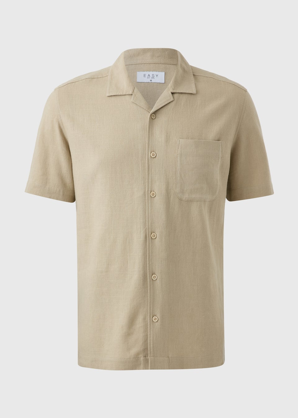 Stone Linen Blend Co Ord Shirt