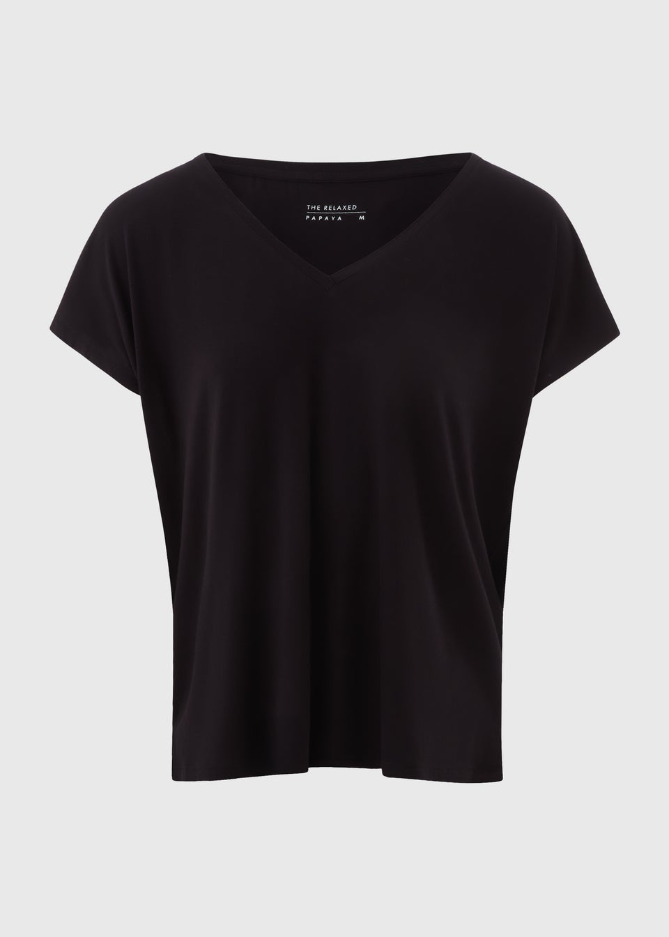 Black V-Neck Relaxed Fit T-Shirt