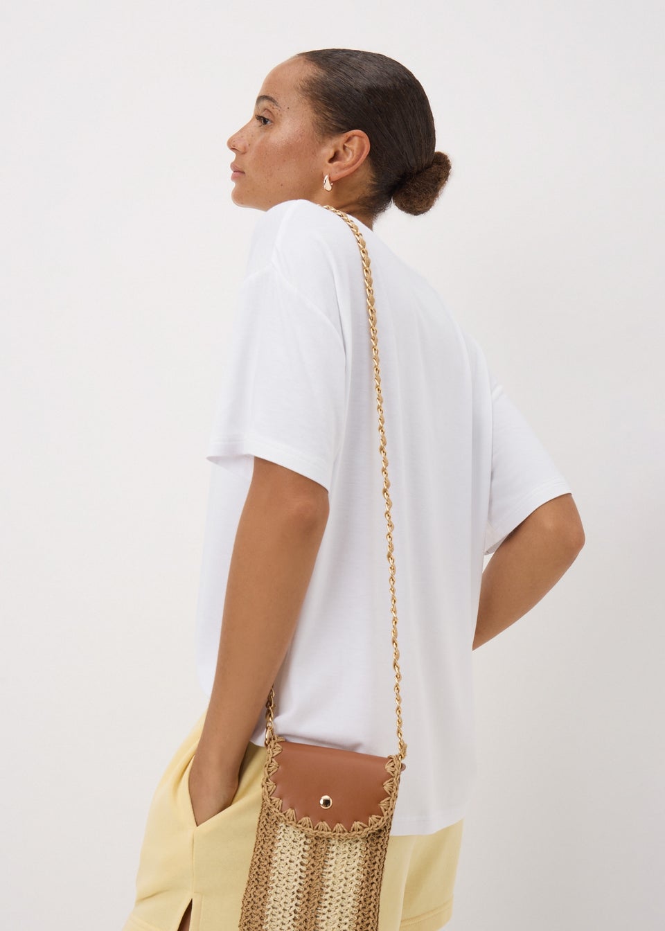 White Crew Neck Relaxed Fit T-Shirt
